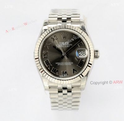 Copy EWF Rolex Datejust 31mm Jubilee Bracelet Grey Dial Best Replica Watches